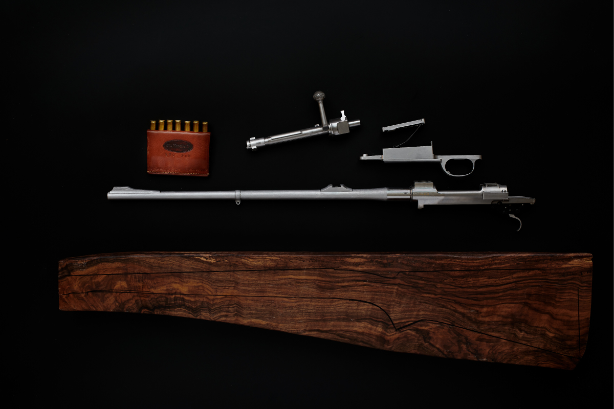 Individual parts of the Kesslerin supreme hunting rifle from the gunsmith master workshop Waffen Kessler in Deggendorf